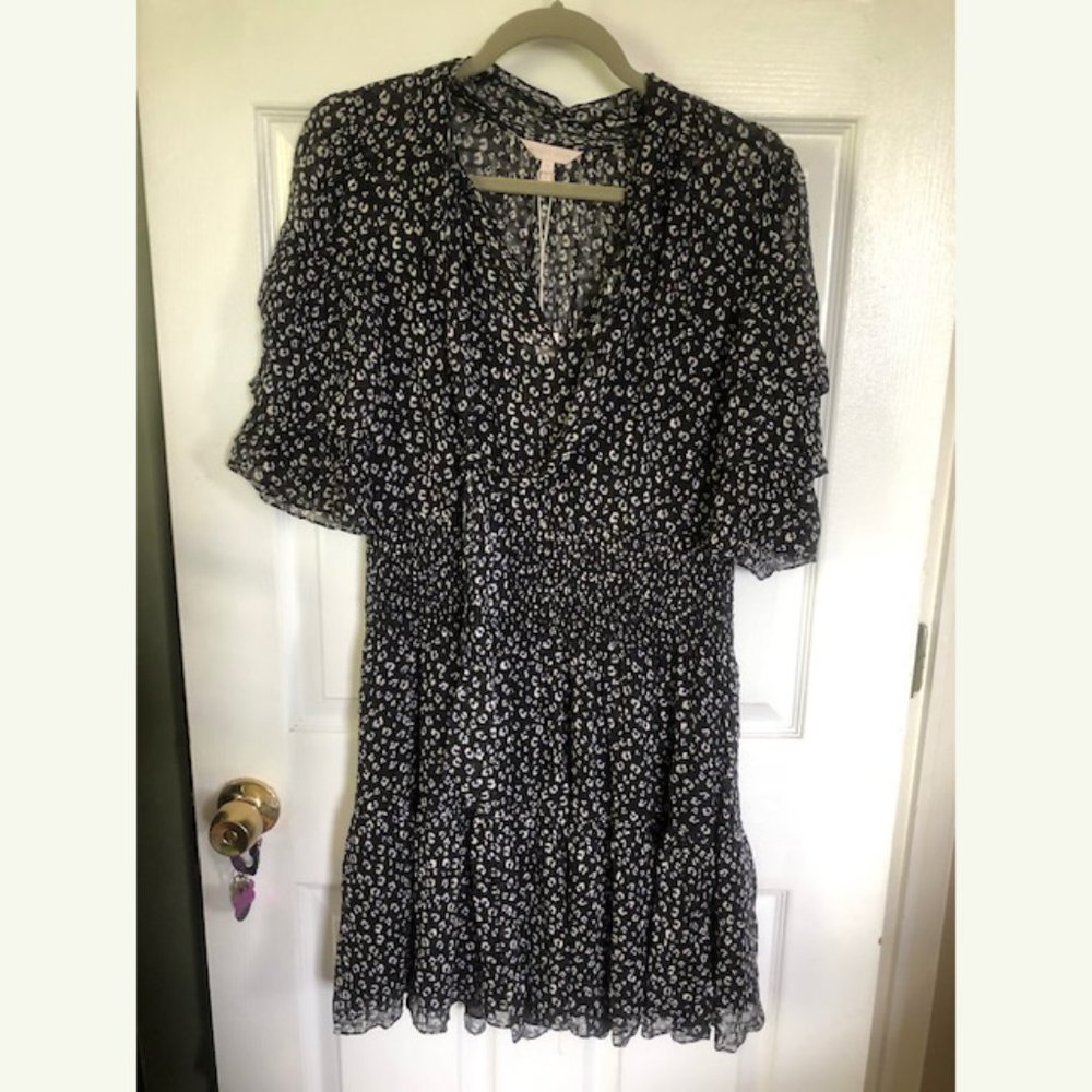 NWT Rebecca Taylor Silk Cheetah Print Dress 10 - Picture 2 of 10